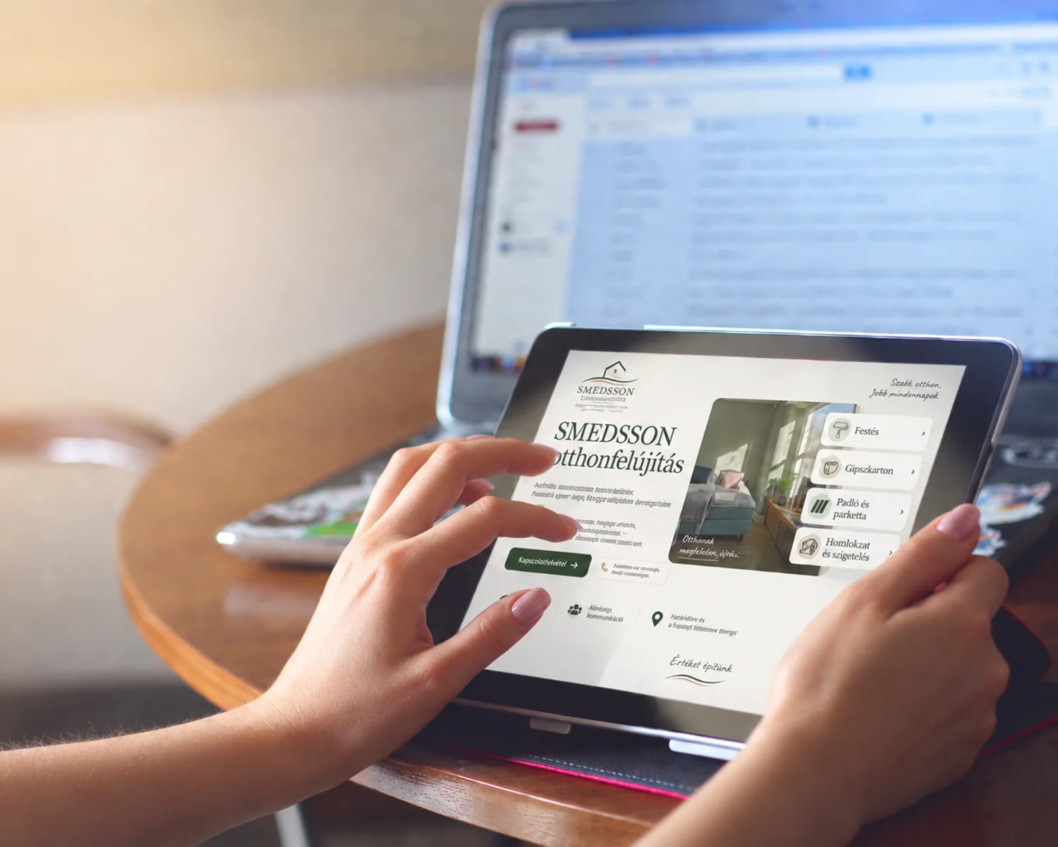 Online kapcsolatfelvétel a Smedsson Otthonfelújítás weboldalán